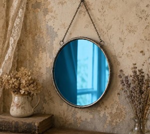 Espejo de Pared Colgante Vintage – Espejo Redondo Antiguo con Cadena para Dormitorio, Baño y Decoración del Hogar - Product Image 3