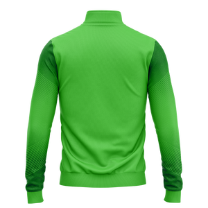 Sudadera de hombre con cremallera de 1/4, degradado verde neón, para entrenamiento de fútbol, tipo jersey de manga larga, para venta al por mayor - Product Image 2