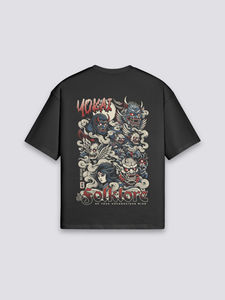 T-shirt d'art japonais respirant en coton pur lavé à l'eau, style vintage rétro, marque de mode, à manches courtes pour l'été - Product Image 2