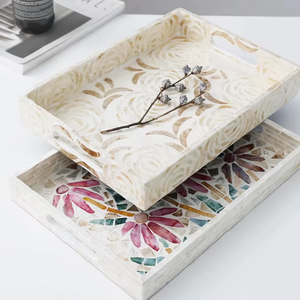 Bandeja de servir de nácar, decoración para el hogar hecha a mano por PERFECT ENTERPRISES - Product Image 3