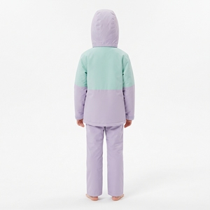 Chaqueta de Esquí para Niños HAWK EYE con Bloques de Color, Impermeable, con Capucha, Aislamiento Sintético, Color Morado Menta, Ropa de Invierno para Niños - Product Image 4