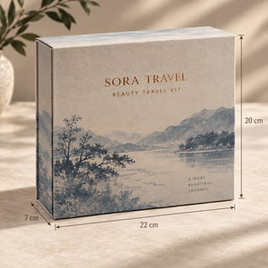 Kit de Viaje de Belleza SORA Personalizado, Caja de Empaque Magnética Estilo Libro - Product Image 5