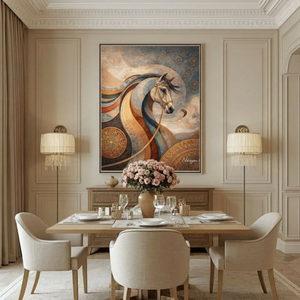 Cuadro Moderno de Lujo en Lienzo con Reloj LED Electrónico, Diseño Abstracto de Naturaleza Muerta para Decoración del Hogar y Sala de Estar - Product Image 3