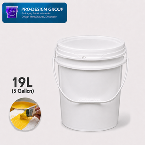 19L / 5 Gallon Plastic Paint Pail with Airtight Lid and Handle for Industrial Coatings, ISO 9001 Manufacturer - Product Image 1