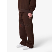 Celana Olahraga Unisex 100% Katun Regular Fit Straight Leg Kancing Depan Jogger Bernapas Kasual Celana Musim Dingin Custom OEM Grosir