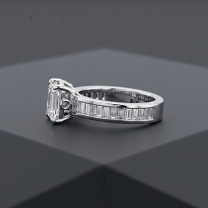 Anillo de Compromiso Minimalista de Oro Sólido de 14K para Mujer con Diamante Sintético Cultivado en Laboratorio, Corte Brillante Redondo, Certificado IGI, Moderno - Product Image 1