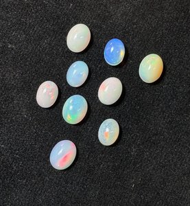 Opale d'Éthiopie naturelle, forme ovale, pierres précieuses multicolores, certifiées IGI, de haute qualité, pour la fabrication de bijoux, bagues, pendentifs - Product Image 3
