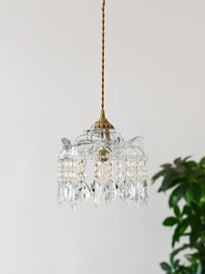 Elegant Crystal Pendant <b>Light</b> With Water Drop Glass Chandelier For Ceiling Lighting Decorations - Product Image 3