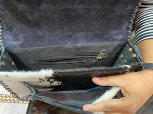 Bolsos cruzados de cuero de piel de vaca auténtica de estilo occidental de alta calidad para mujer - Product Image 6