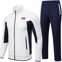 Ensemble de survêtement polaire respirant pour homme, avec fermeture éclair intégrale, pantalon de jogging, logo personnalisé, uniforme d'hiver, vente en gros, stock disponible