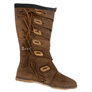 Botas de Cuero Genuino Hechas a Mano para Hombre, Calzado para Disfraces Históricos, Renacimiento, Cosplay Medieval - Product Image 5