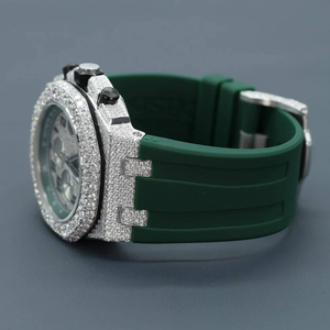 Mens Luxury Moissanite Diamond <b>Watch</b> Automatic Mechanical Iced Out Stainless Steel <b>Case</b> Trendy Hip Hop <b>Watch</b> - Product Image 3