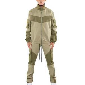 Survêtement coupe-vent réfléchissant haut de gamme pour homme, ensemble de sport color block résistant au vent, en promotion - Product Image 6