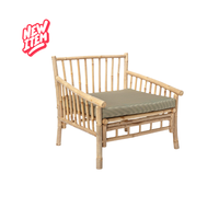 Table basse pliante HAPRO carrée en bambou couleur naturelle, design traditionnel, mobilier d'extérieur pour GT 718