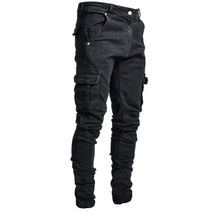 Pantalones Vaqueros de Diseño Moderno, Ajustados, de Alta Calidad para Hombre, Transpirables, de Mezclilla, Estilo Casual, Ajustados, Tipo Lápiz - Product Image 1