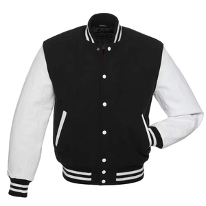 Men's <b>Jackets</b> Custom Embroidery Leather Sleeve Baseball Letterman Outdoor Varsity <b>Jacket</b> for Men 2026 OEM - Product Image 2