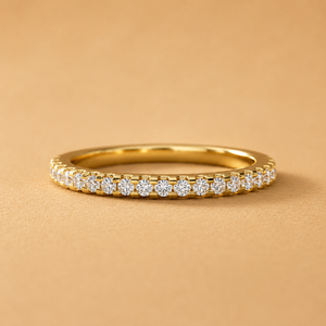 Lab Grown Diamond Rose Gold Plated Eternity Band 14K Gold Thin Stackable Wedding Ring VVS VS Oval Cut Women's Anniversary Band - Product Image 4