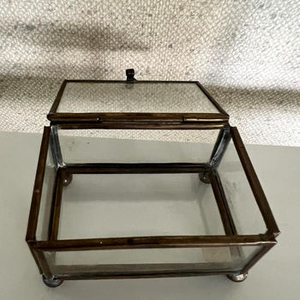 Handmade <b>Mirrored</b> Jewelry <b>Box</b> Set of 3 Different Sizes Elegant Metal and Glass Ring Storage <b>Box</b> Ideal for Jewelry Accessories - Product Image 2
