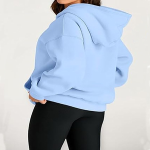 Sudadera con Capucha Extra Grande para Mujer, con Logotipo Personalizado, de Forro Polar Ecológico, Impermeable, 320g, con Bolsillo Delantero - Product Image 5