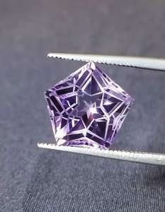 Piedra preciosa de amatista rosa, estrella pentagonal, flor, cristal natural, piedra curativa para joyería, decoración de chakras Reiki - Product Image 4