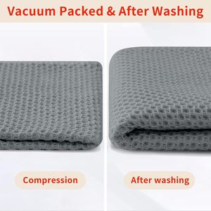 Paños de Cocina 100% Algodón con Tejido Waffle, Ultra Suaves, Absorbentes y de Secado Rápido, 12 x 12 Pulgadas, Paquete de 8 en Gris - Product Image 6