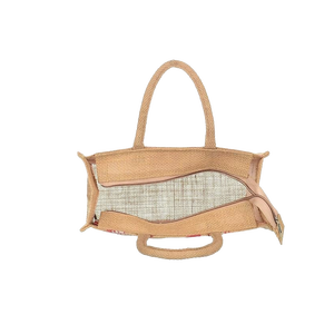 Bolso de mano de yute ecológico indio con asa acolchada tejida impresa Bolso de compras promocional Hecho en India Precio competitivo - Product Image 4