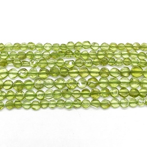 Peridoto Natural en Forma de Moneda, Piedras Preciosas Sueltas con Patrón Verde y Textura Rugosa para Fabricación de Joyas, Venta al Por Mayor, Manualidades DIY - Product Image 5
