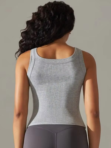 Custom Colors Women Gym Tank <b>Top</b> Seamless Sleeveless Fitness Workout Yoga <b>Top</b> Stretch Activewear Custom Logo Wholesale Supplier - Product Image 2
