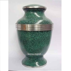 CLOISONNE BEAUTIFUL AMERICAN STYLE URN HANDMADE WITH 200 CUBIC INCH CAPACITY FOR CREMATION URNS AND CUSTOMIZABLE DESIGNS BLUE - Product Image 2