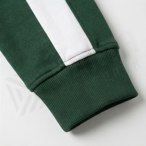 Survêtement à capuche pour homme, vert et blanc, imprimé géométrique, manches longues, décontracté, pour l'automne, respirant, en coton, coupe classique - Product Image 6