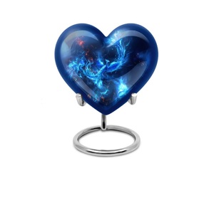 Urna Conmemorativa de Cremación de Alta Calidad en Forma de Corazón de Aluminio para Cenizas de Hombres y Mujeres, Hermosa Mini Urna Funeraria para Cenizas - Product Image 6