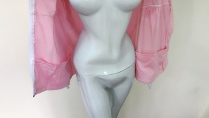 Formal post Mastectomy Recovery Shirt with Zipper <b>Drain</b> Pockets & Fasteners to Hold Drainage Tubes for hospital use - Product Image 3