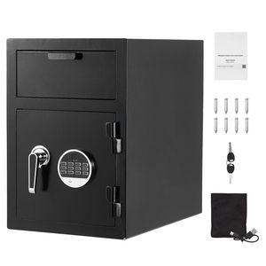 Cassaforte Digitale a 2 Livelli con Ampia Capacità di 1,2 Piedi Cubici, Tastiera Digitale, Resistente, con Fessura Frontale per Deposito Contanti e Scomparti di Stoccaggio - Product Image 1