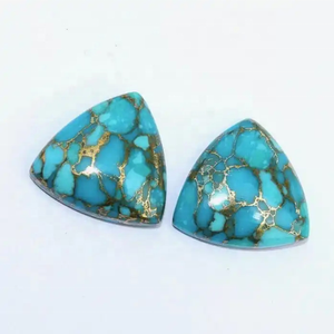 Turquesa Azul Natural de Alta Calidad de 9 mm, Gema de Turquesa en Forma de Trillón, Piedra de Turquesa Certificada a Precio de Mercado Mayorista - Product Image 2