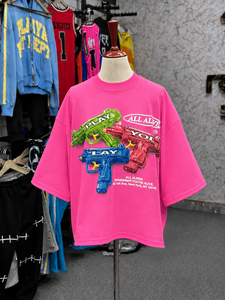 Camiseta Gráfica Extra Grande Personalizada para Hombre, 100% Algodón, Estilo Urbano, Camiseta Estampada, Fabricante OEM ODM - Product Image 5