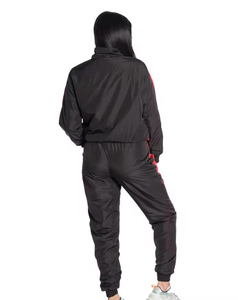 Ensemble coupe-vent d'automne personnalisé avec logo, respirant et léger, coupe oversize et ample, style streetwear, survêtement en nylon uni pour la vente en gros - Product Image 2