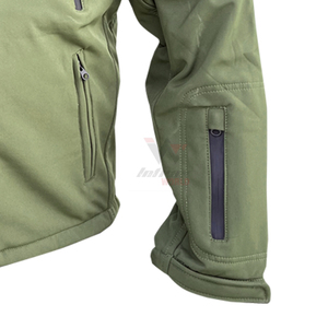 Outdoor Canvas Waterproof Winter Safari Jackets Olive Green Lightweight Stand Collar Windproof Jacket Men Custom OEM Workwear - Product Image 3