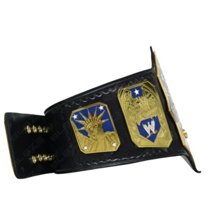 Adult Size WWE United States Championship Title Belt 2mm Brass Metal Plates Genuine Leather Custom Nameplate Wrestling Champion - Product Image 3