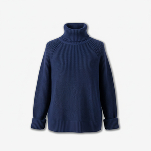 Suéter Grueso de Invierno 100% Acrílico Antipilling, Suéter Casual de Cuello Alto para Mujer CRAZIGOODS, Tejido de Punto, Color Sólido, Manga Larga - Product Image 2