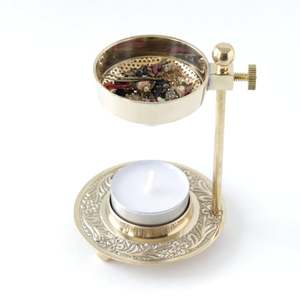 Brûleur d'encens en laiton avec bras réglable et support pour bougie chauffe-plat pour l'aromathérapie – Exigences personnalisées - Product Image 2