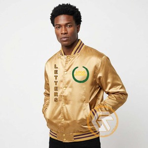 High Quality Omega Satin Silk Shell <b>Covered</b> <b>Button</b> Closure Customized Breathable Embroidery Greek Treasures Varsity Stand Collar - Product Image 2