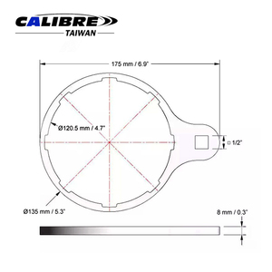TAIWAN CALIBRE 8 Flutes Diesel Fuel Filter Wrench <b>Removing</b> and Installing Tool <b>for</b> Isuzu - Product Image 2