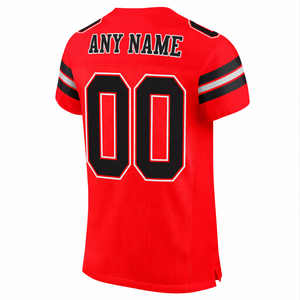 เสื้อฟุตบอลอเมริกันแบบกำหนดเอง OEM แบรนด์ส่วนตัว ชุดทีม ระบายอากาศได้ดี ผ้าตาข่าย แบบสั้น พิมพ์ลายแบบ Sublimation สั่งทำจำนวนมาก พร้อมปักชื่อและหมายเลข - Product Image 6