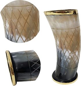 <b>Unique</b> Natural Handmade Buffalo Horn Glass Whiskey Beer Wine Drinking Cup Goblet Chalice Bar Party - Product Image 1