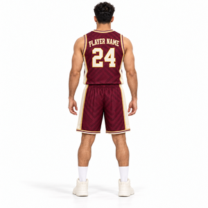 Camiseta de Baloncesto Personalizada, Uniforme de Equipo Bordado, 100% Poliéster, Conjunto Deportivo sin Mangas y de Manga Corta para Adultos - Product Image 5