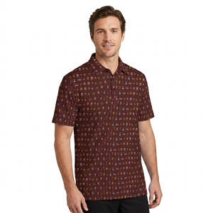 Polo de Manga Corta para Hombre con Diseño Estampado, 100% Poliéster, Tejido Transpirable, Estilo Casual - Product Image 2