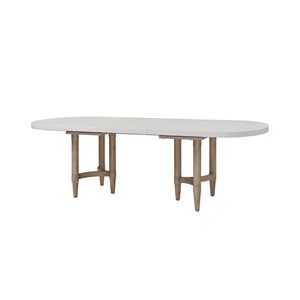 Mesa de Comedor Triad con Doble Pedestal y Hoja Extensible, Muebles Elegantes para Comedor - Product Image 1