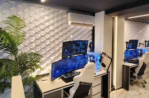 กระเบื้องตกแต่งผนัง 3 มิติ PVC สำหรับโรงแรมและบาร์ |   แผ่นตกแต่งผนังกันน้ำแบบมีลาย ขนาด 3x3 ฟุต คุณภาพสูง เป็นมิตรกับสิ่งแวดล้อม |   สถาปัตยกรรม - Product Image 6