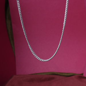 Cadena de Eslabones de Plata Natural, Cadenas Finas, Collar de Lujo para Bodas y Uso Diario, Chapado en Plata para Hombres y Mujeres, Venta al por Mayor, Fabricación de Joyería DIY - Product Image 2