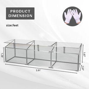 Serre d'hiver en polycarbonate pour jardin, résistante aux intempéries et transparente à la lumière du soleil - Product Image 3